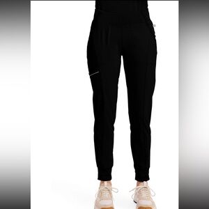 Black Cherokee Infinity Scrubs Mid Rise Tapered Leg Jogger Pant CK110A BAPS NWT
